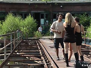 ash-blonde anal invasion fisted and flogged outdoor